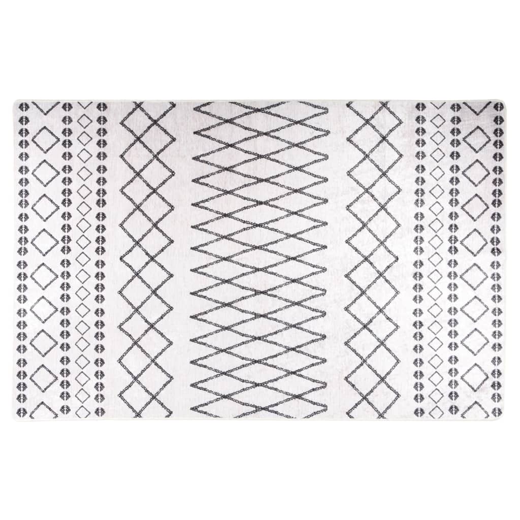 Tapete lavável 160x230 cm preto e branco