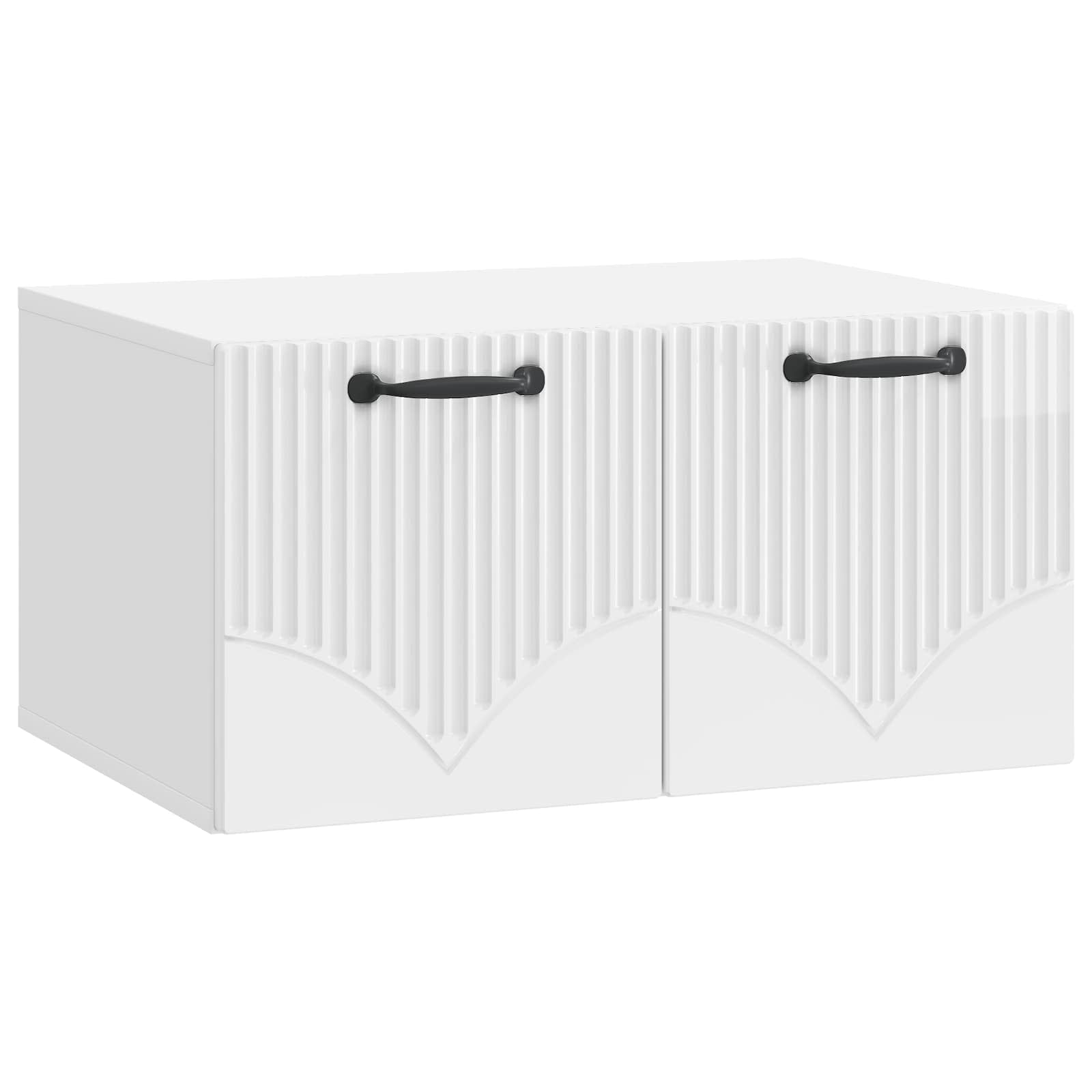 Gabinete de TV de parede branco brilhante 59,5 x 41 x 30 cm