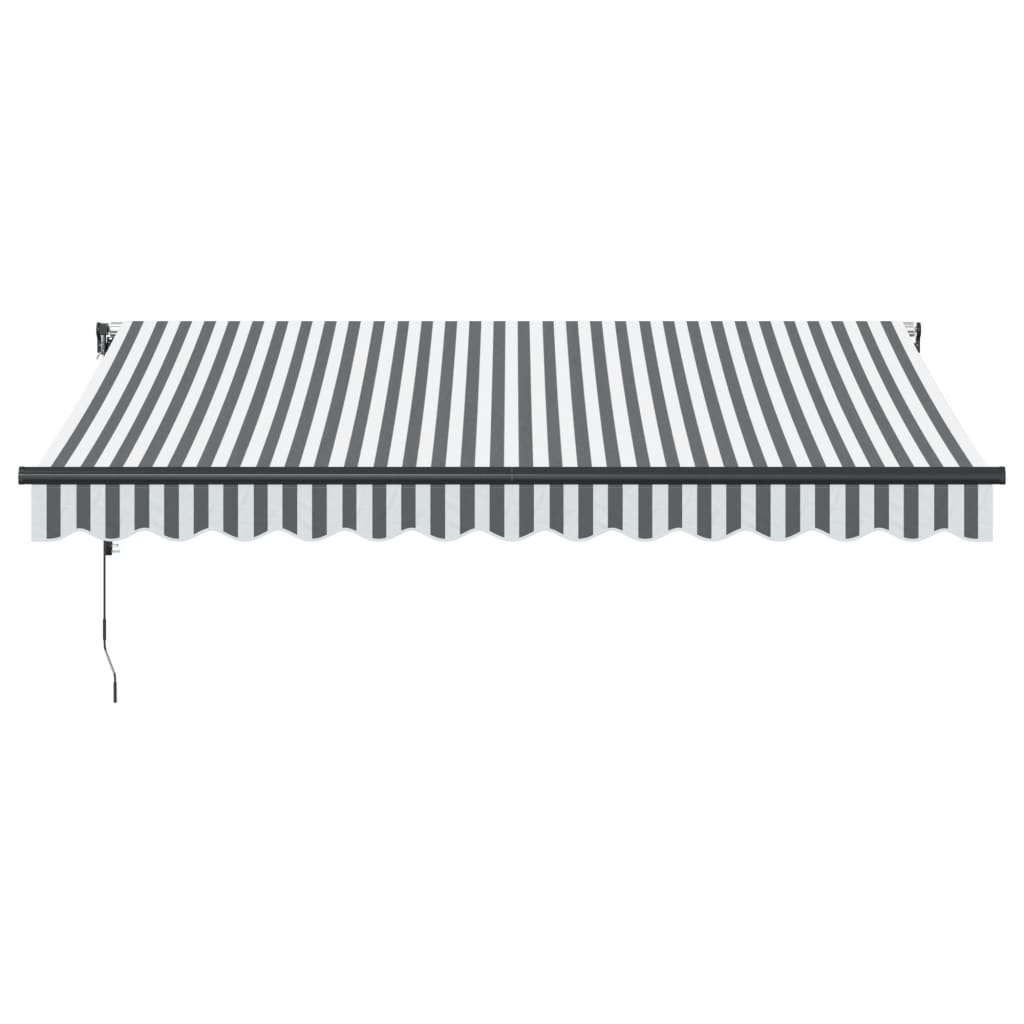 Toldo retrátil automático com leds 350x250 cm antracite/branco