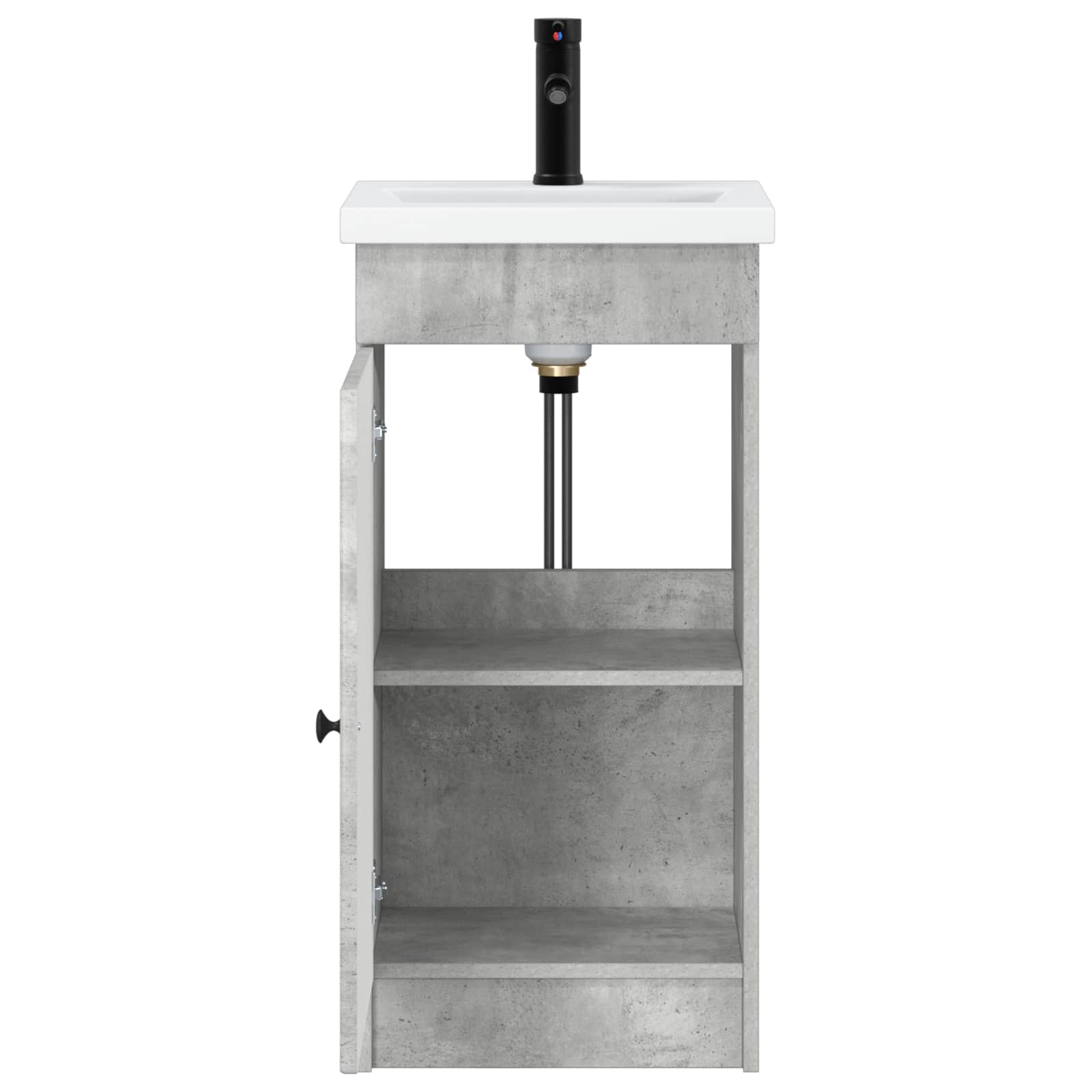 Gabinete de banheiro com pia cinzento cimento 42 x 40 x 84,5 cm