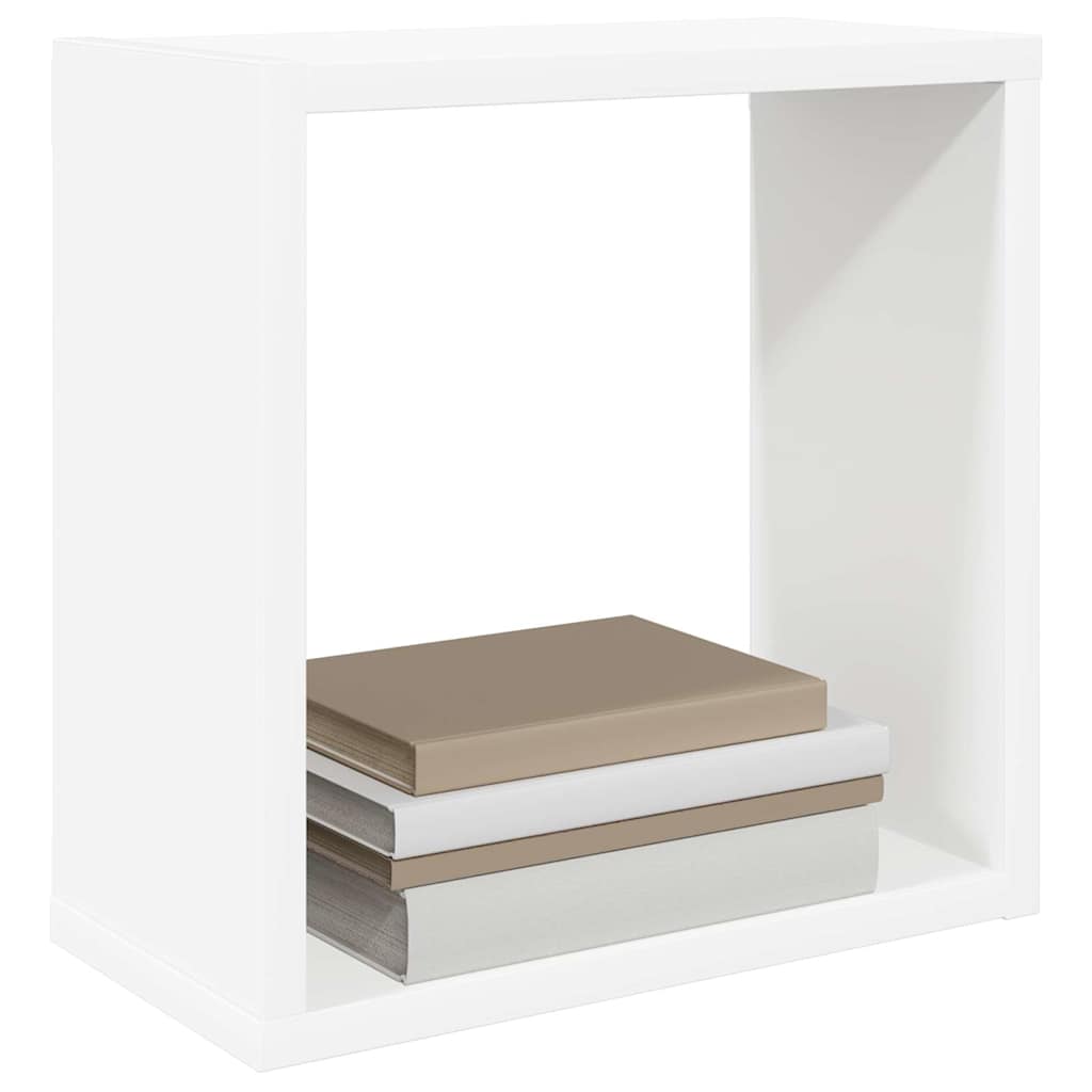 Prateleiras de parede em forma de cubo 2 pcs 30x15x30cm branco