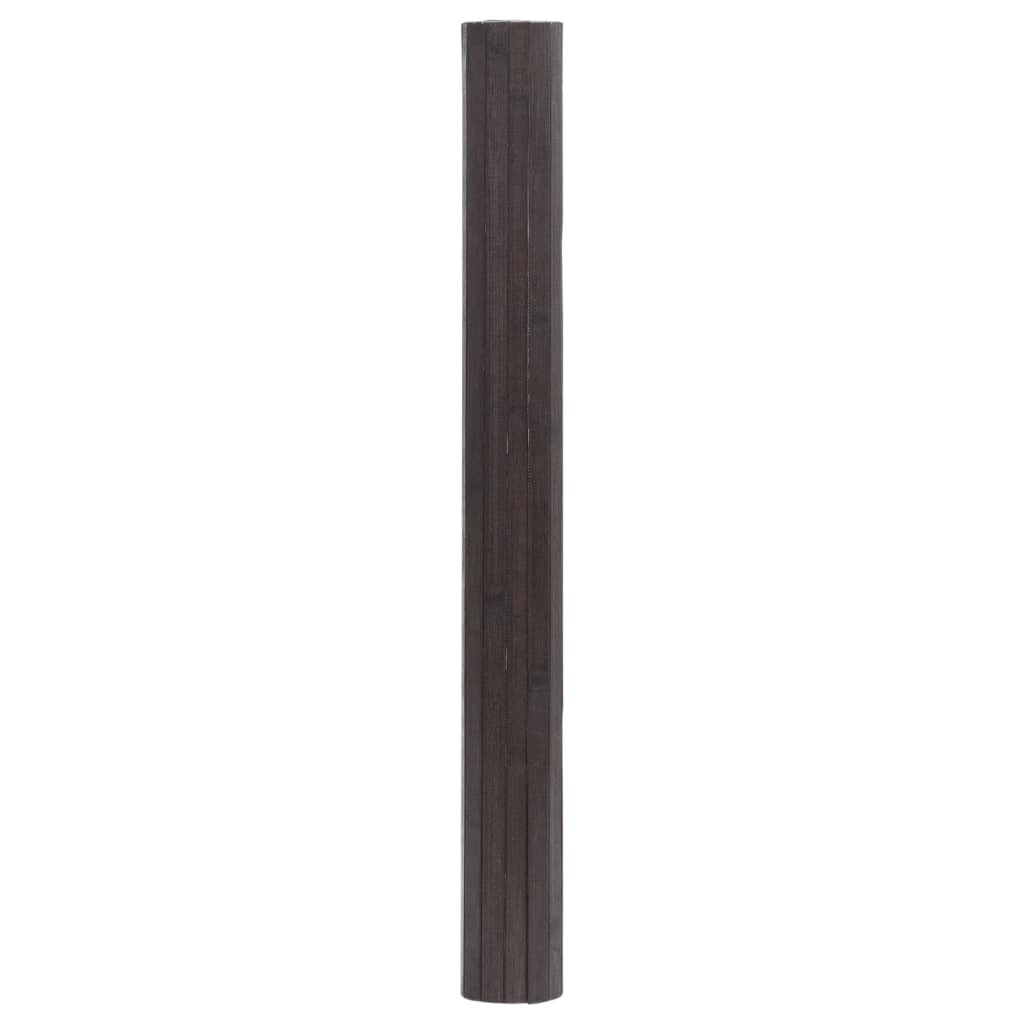 Tapete retangular 60x300 cm bambu castanho-escuro
