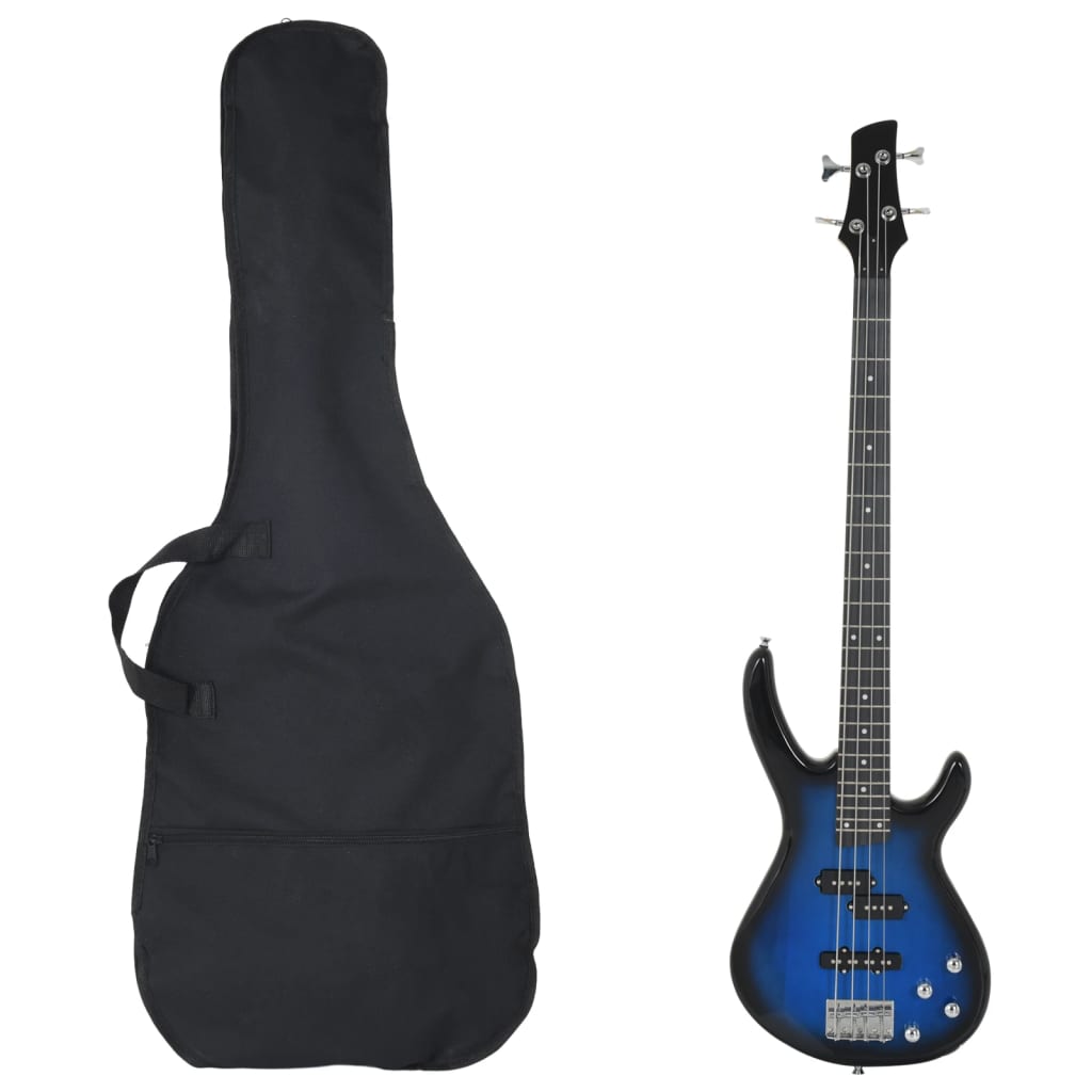 Baixo elétrico para iniciantes com saco 4/4 46" azul e preto