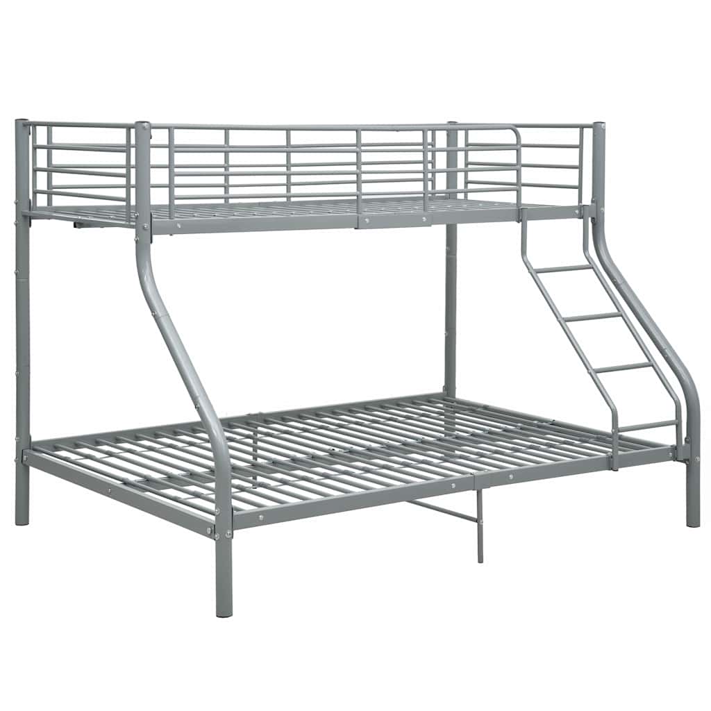 Estrutura de beliche 140x200/90x200 cm metal cinzento