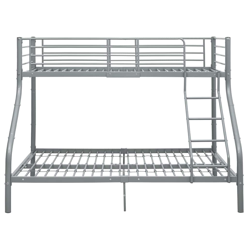Estrutura de beliche 140x200/90x200 cm metal cinzento
