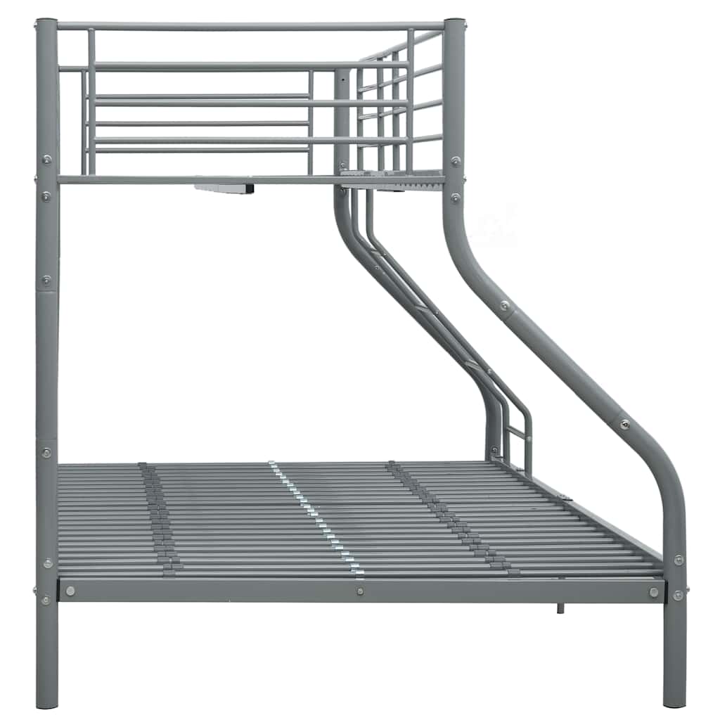 Estrutura de beliche 140x200/90x200 cm metal cinzento