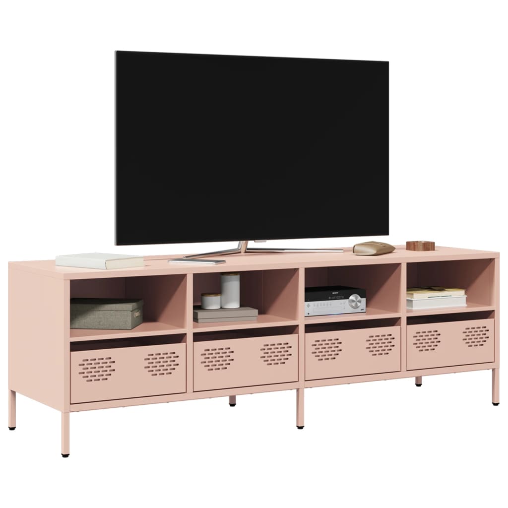 Móvel de TV 135x39x43,5 cm aço laminado a frio rosa