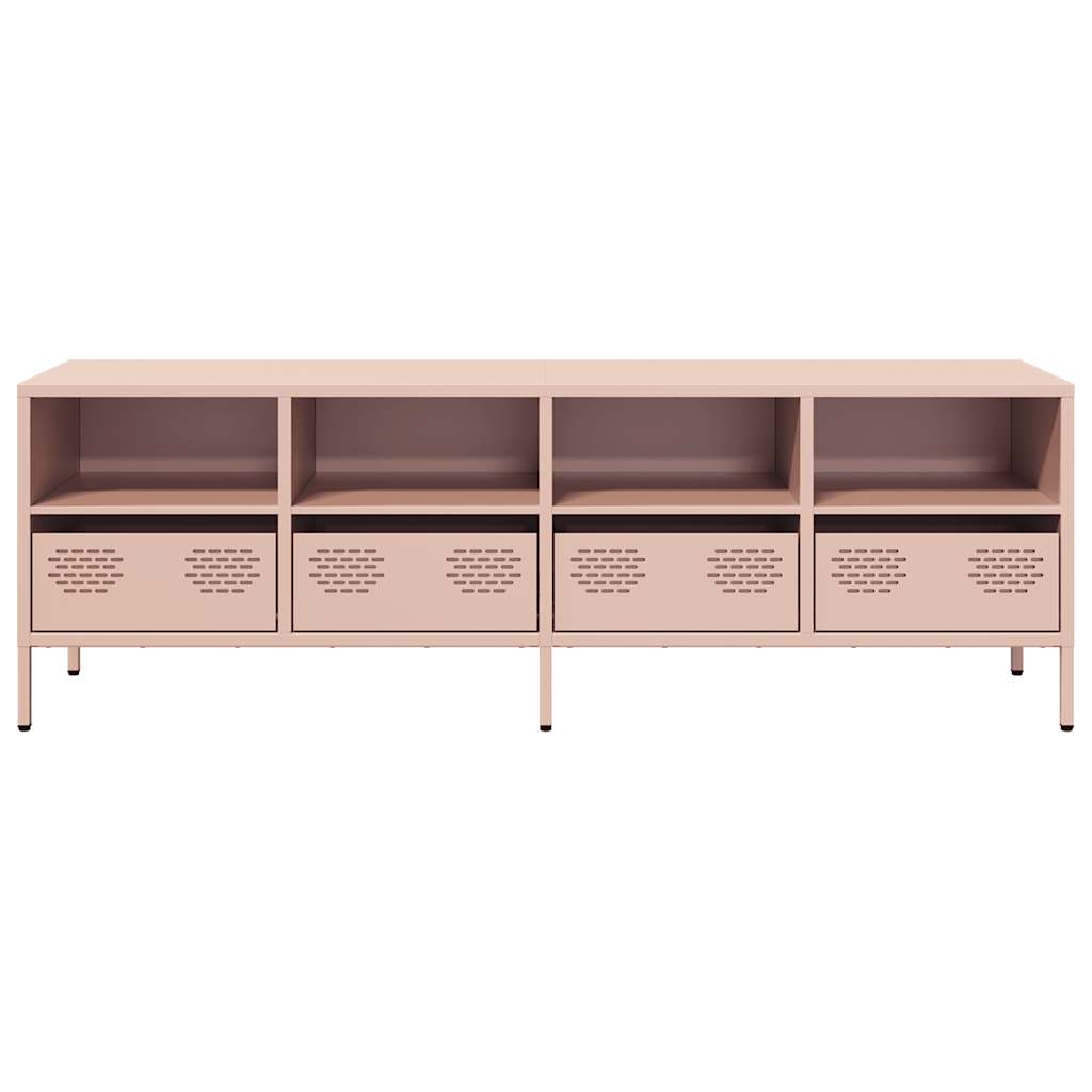 Móvel de TV 135x39x43,5 cm aço laminado a frio rosa