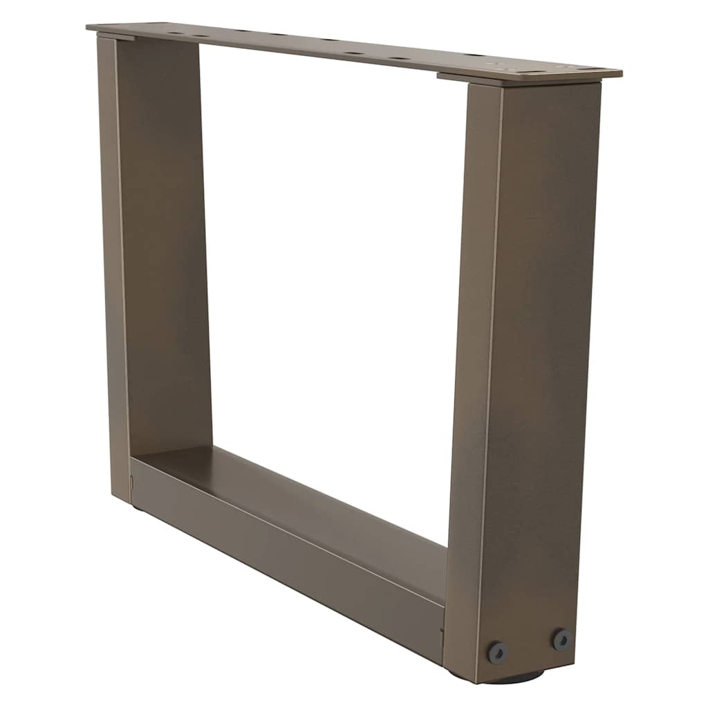 Pés para mesa de centro em formato de v, 2 peças, aço natural, 60x(30-31,3) cm, aço