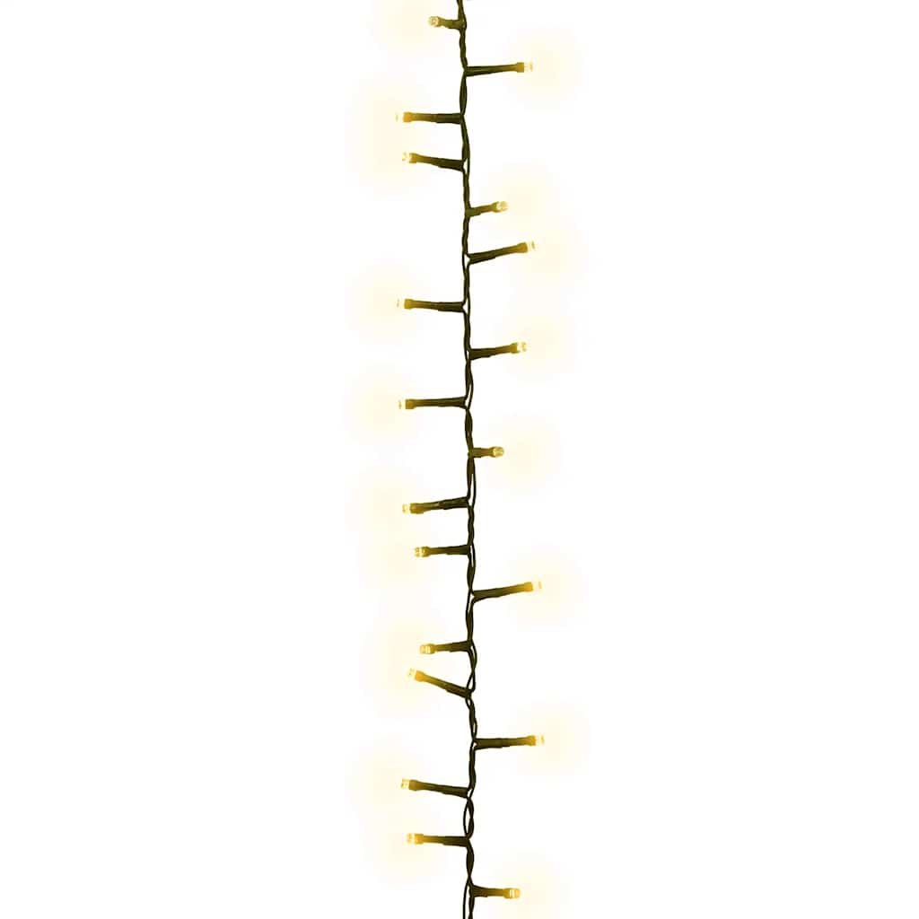 Cordão de luzes compacto 2000 luzes LED 45 m PVC branco quente