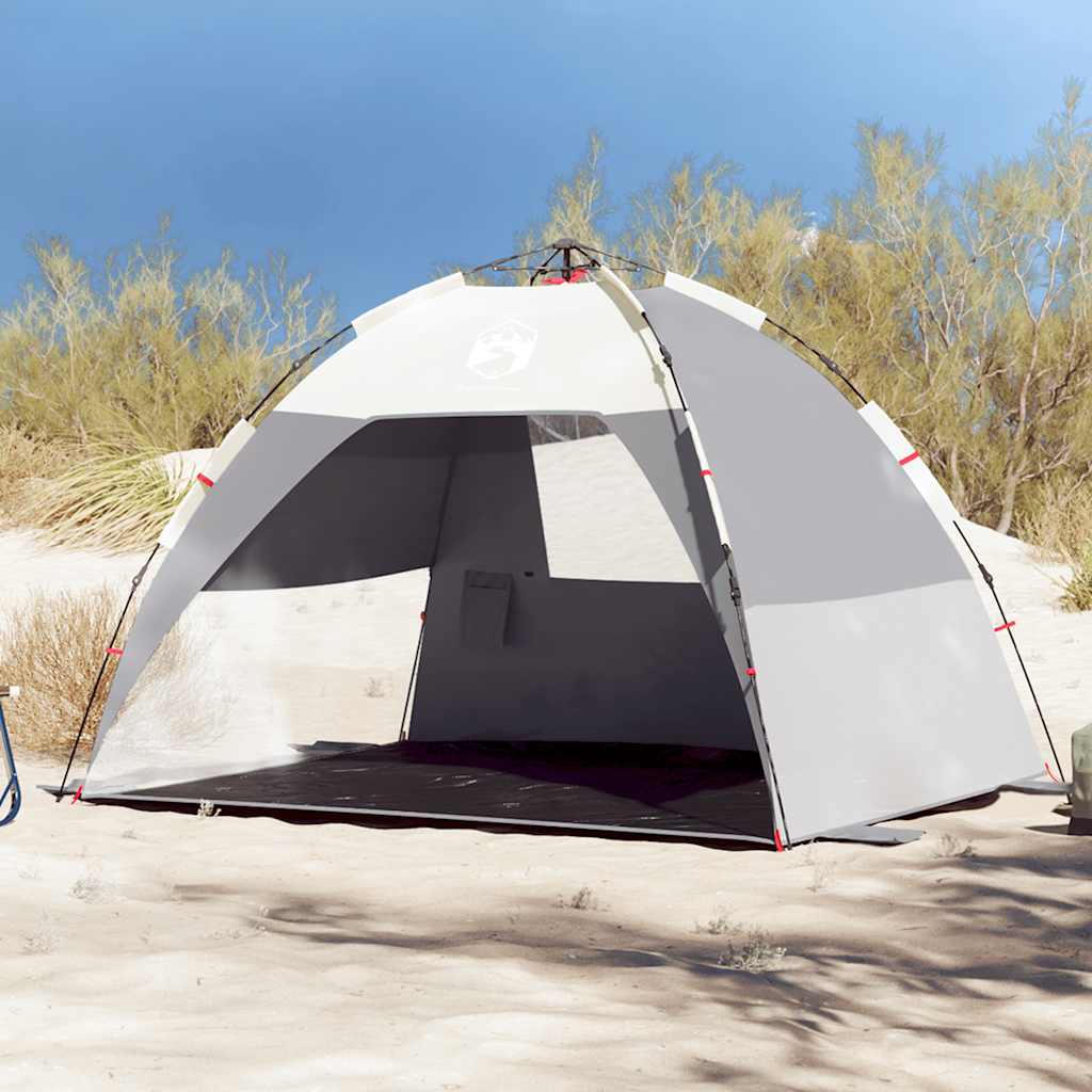 Tenda praia 2 pessoas libertação rápida impermeável cinzento