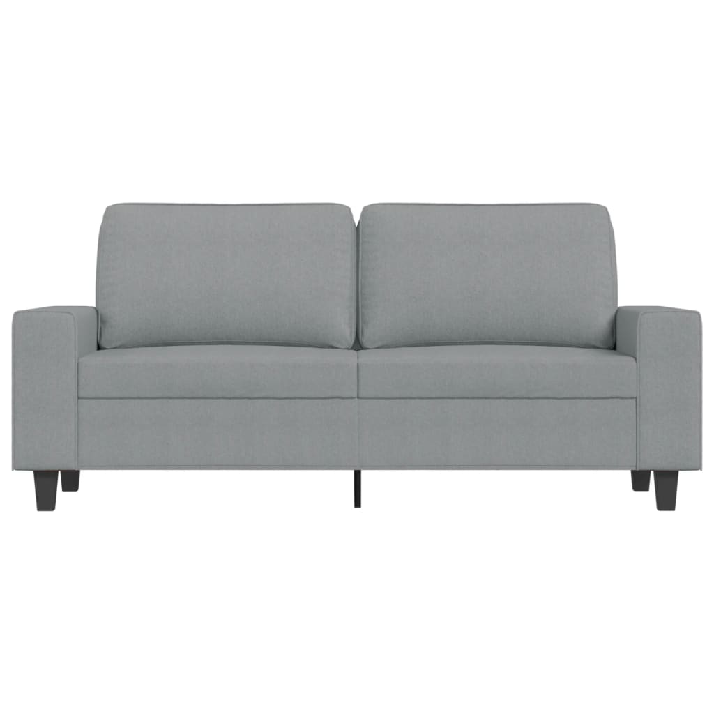 Sofá de 2 lugares em tecido 140 cm cinzento-claro