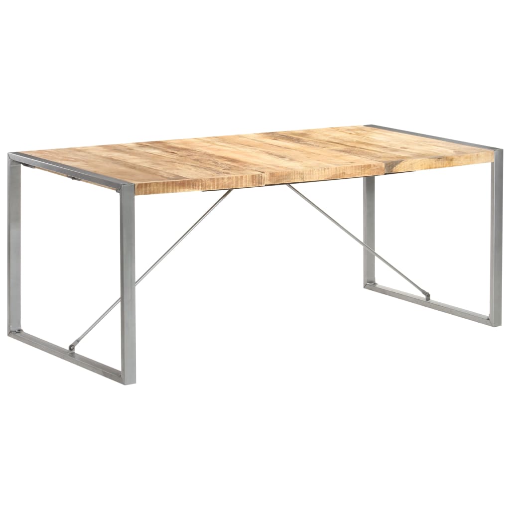 Mesa de jantar 180x90x75 cm madeira de mangueira maciça áspera