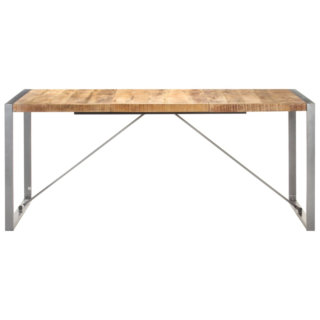 Mesa de jantar 180x90x75 cm madeira de mangueira maciça áspera