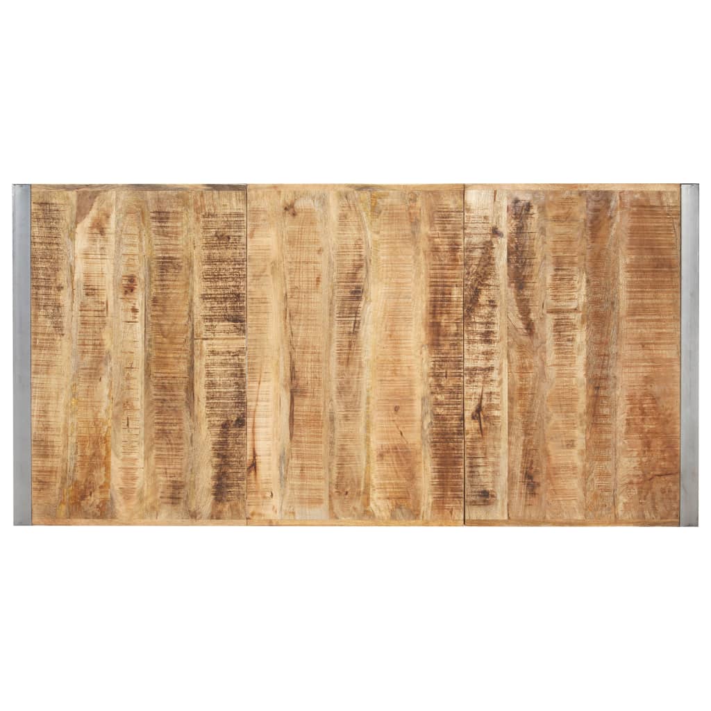 Mesa de jantar 180x90x75 cm madeira de mangueira maciça áspera