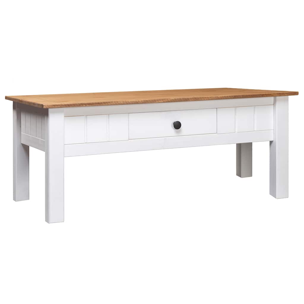 Mesa de centro 100x60x45 cm pinho maciço panama branco
