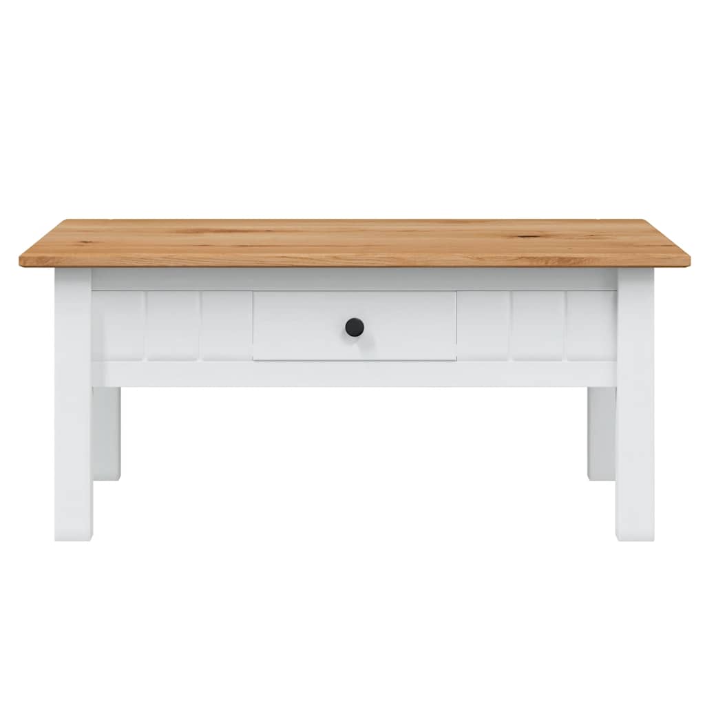 Mesa de centro 100x60x45 cm pinho maciço panama branco