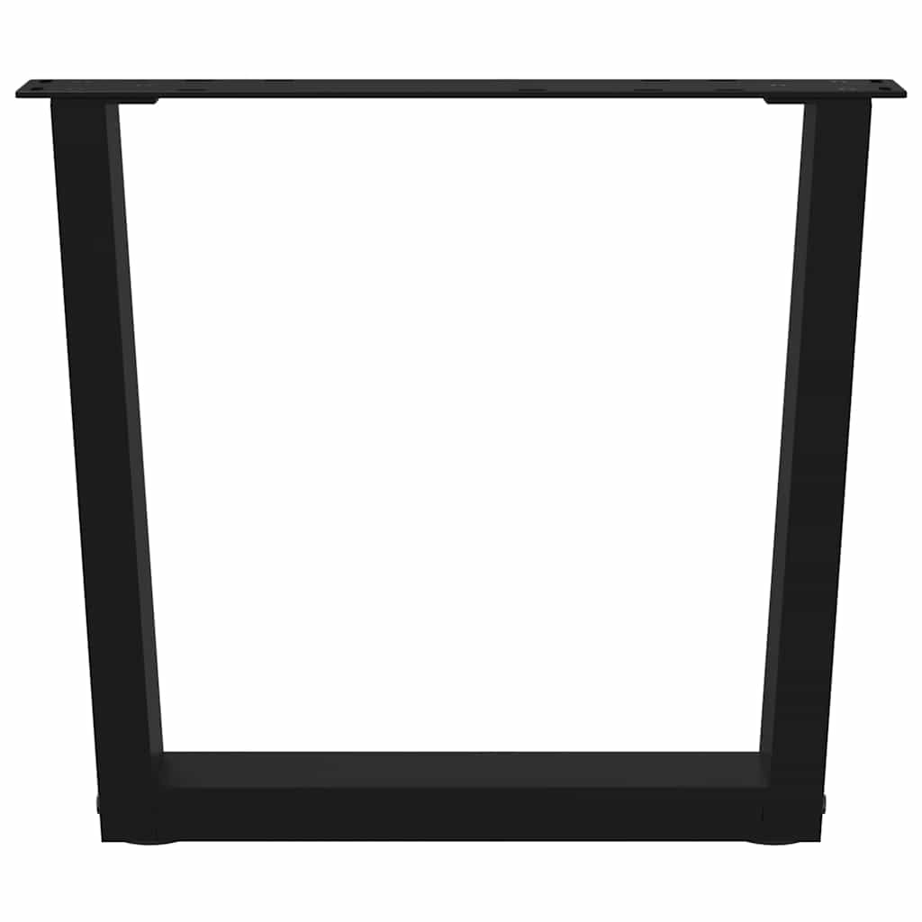 Pés para mesa de centro em v 2 peças preto 60x(42-43,3) cm aço