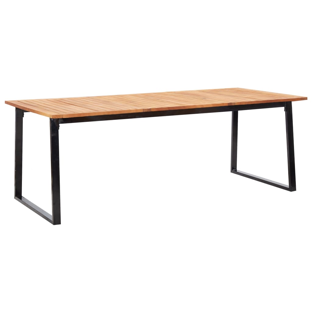 9 Pcs conjunto jantar exterior vime PE e madeira acácia preto