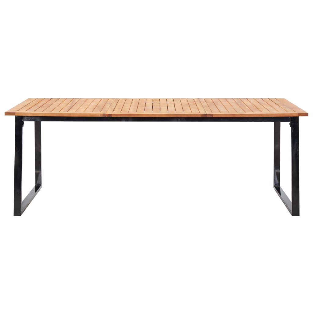 9 Pcs conjunto jantar exterior vime PE e madeira acácia preto