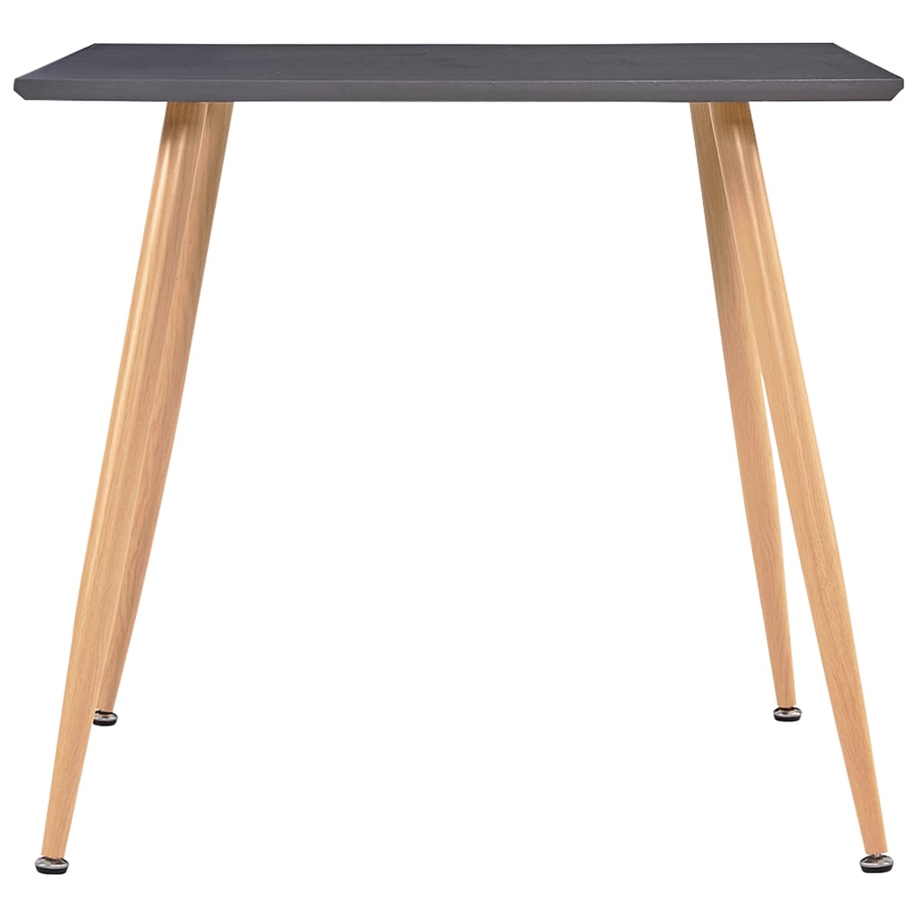 Mesa de jantar 80,5x80,5x73 cm MDF cor cinzento e carvalho