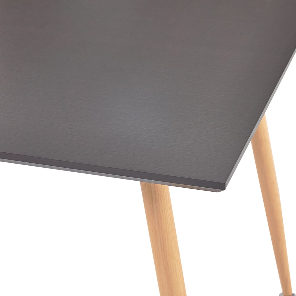 Mesa de jantar 80,5x80,5x73 cm MDF cor cinzento e carvalho