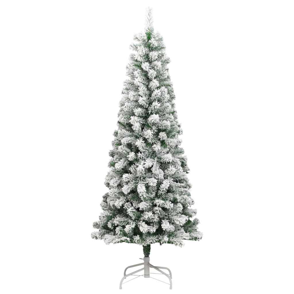 Árvore de natal artificial articulada c/ flocos de neve 240 cm