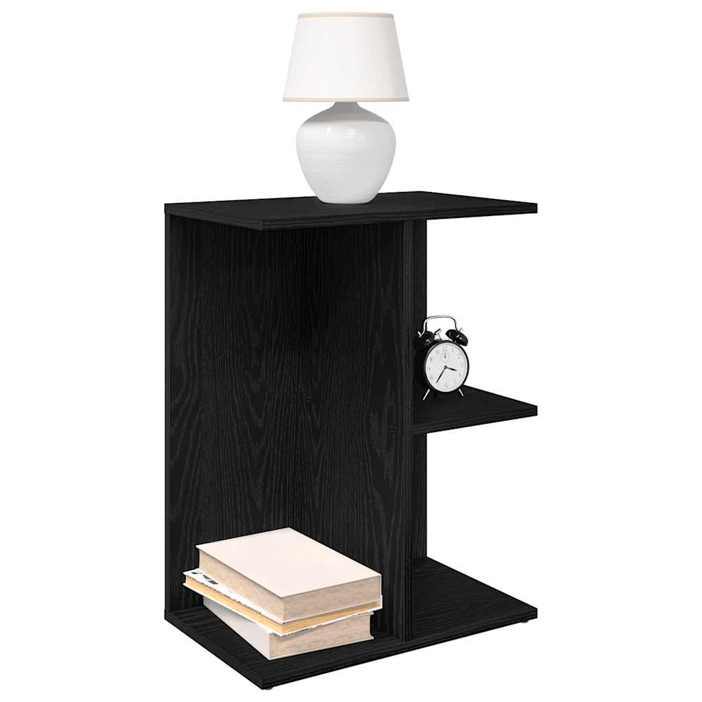 Mesas cabeceira 2pcs 46,5x29x61cm deriv. madeira carvalho preto