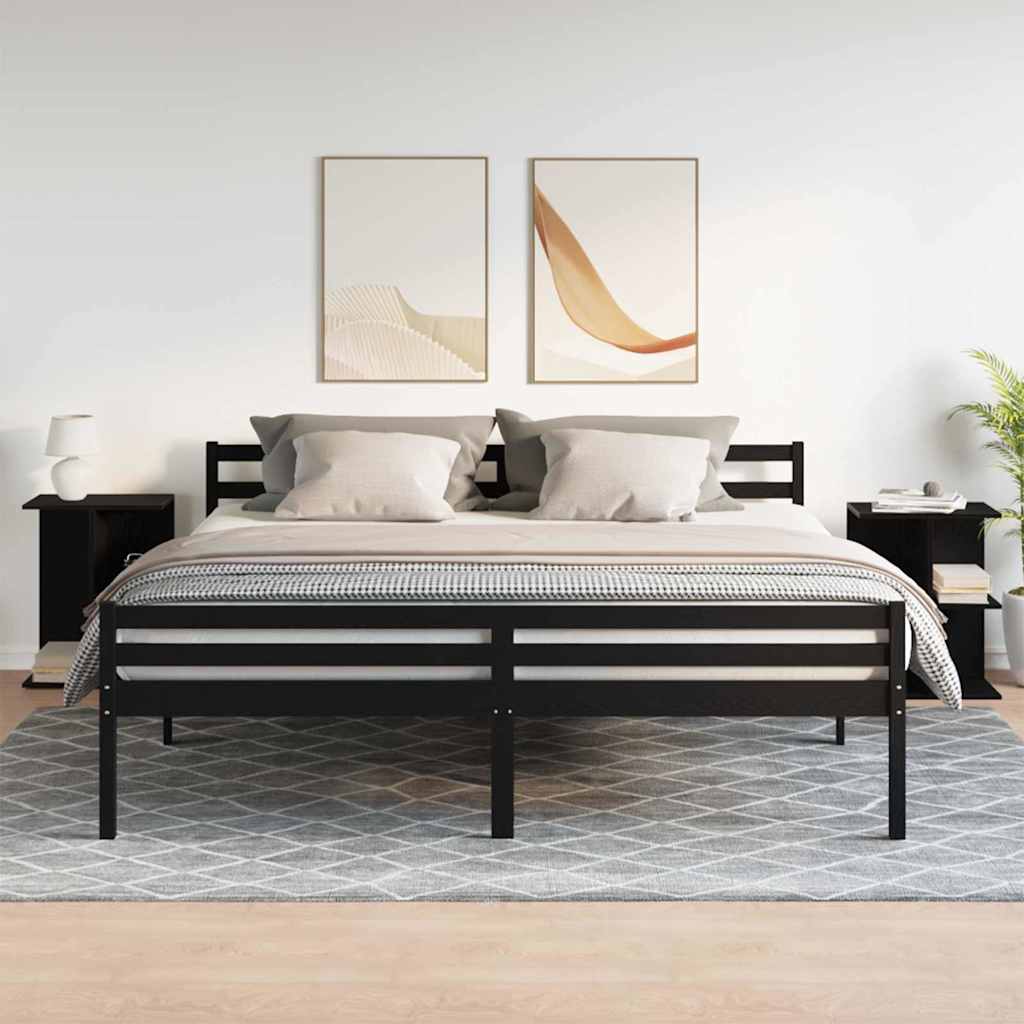 Mesas cabeceira 2pcs 46,5x29x61cm deriv. madeira carvalho preto