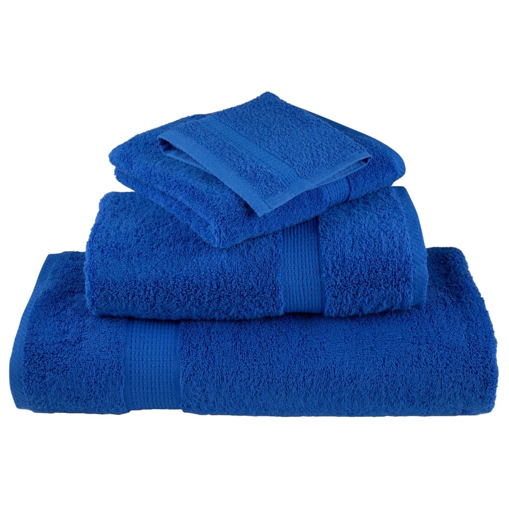 Toalhas de mãos premium solund 10 pcs 50x100 cm 600 gsm azul