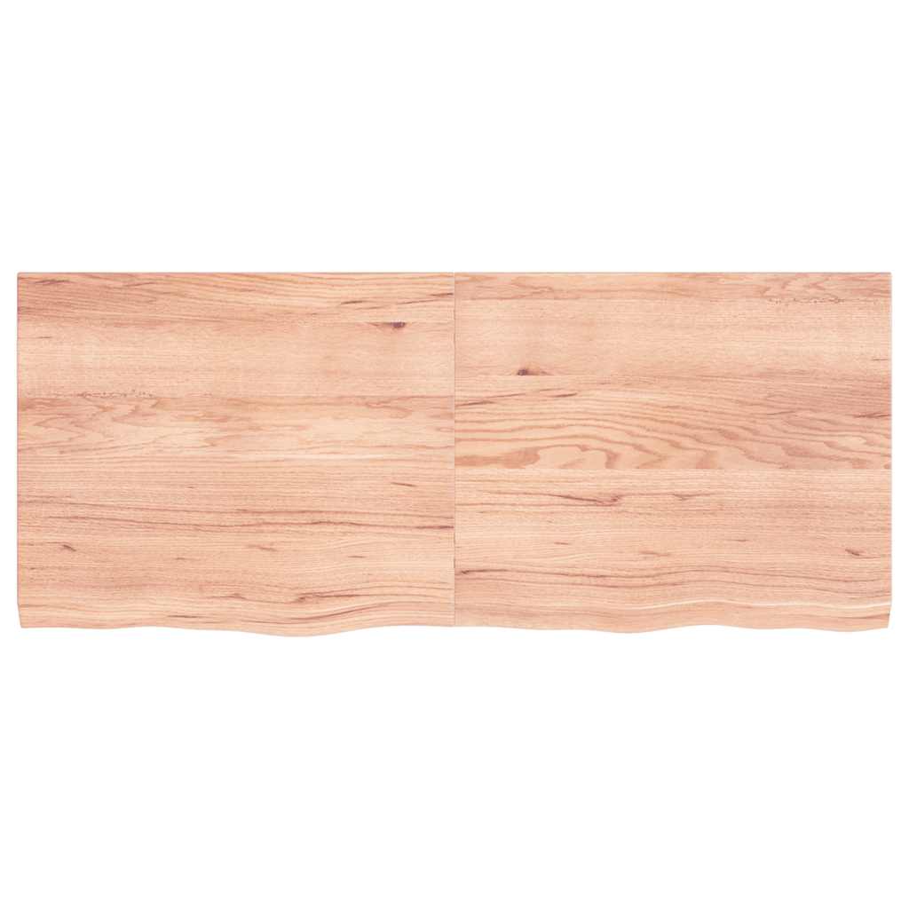 Bancada p/ wc 120x50x(2-4) cm madeira maciça tratada castanho