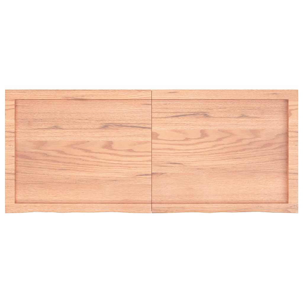 Bancada p/ wc 120x50x(2-4) cm madeira maciça tratada castanho