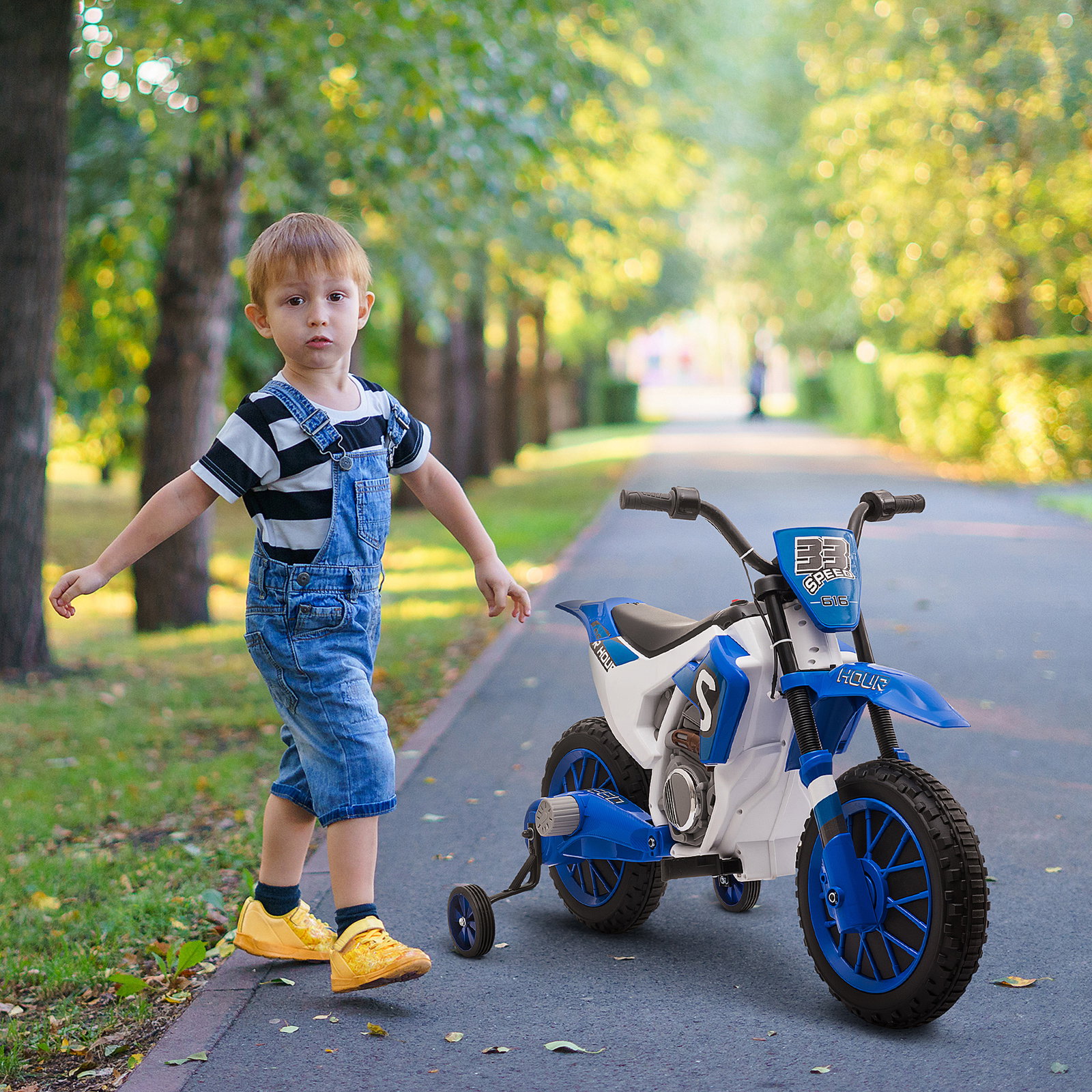 Mota Elétrica para Crianças acima de 3 Anos 12V Mota de Brinquedo Infantil com 2 Rodas de Equilíbrio Velocidade Máx. 8km/h Arran