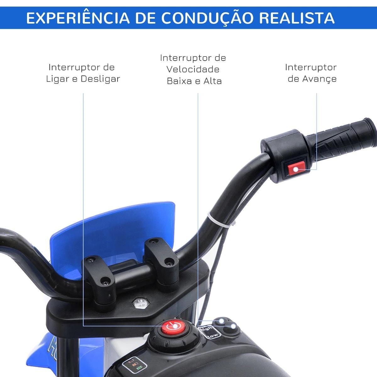 Mota Elétrica para Crianças acima de 3 Anos 12V Mota de Brinquedo Infantil com 2 Rodas de Equilíbrio Velocidade Máx. 8km/h Arran