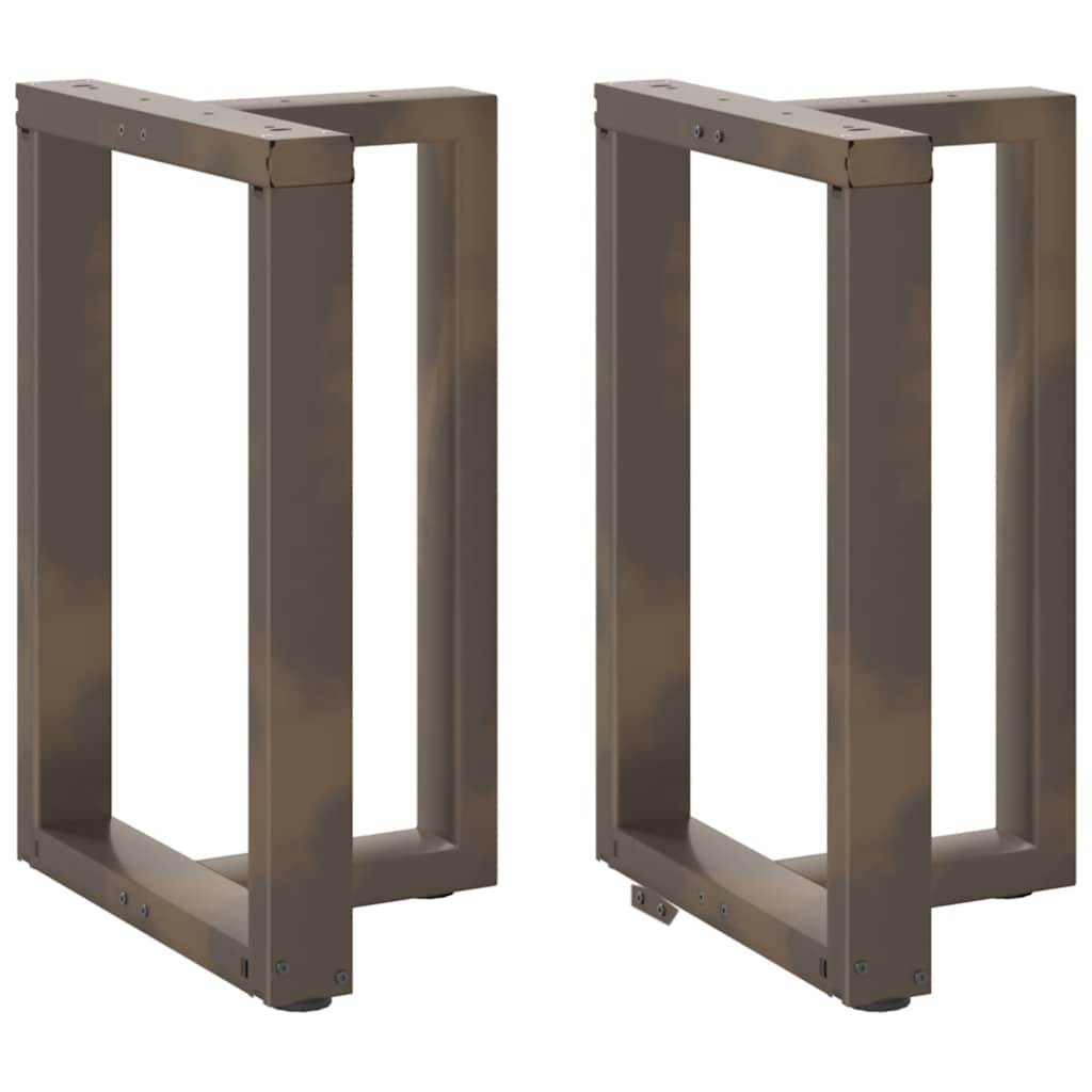 Pés de mesa de jantar em forma de t, 2 peças, preto, 50x35x(72-73) cm, aço