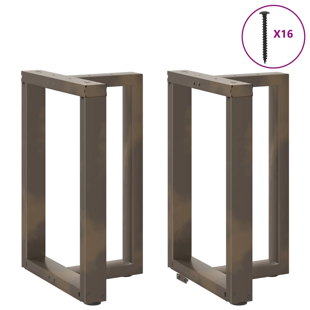 Pés de mesa de jantar em forma de t, 2 peças, preto, 50x35x(72-73) cm, aço