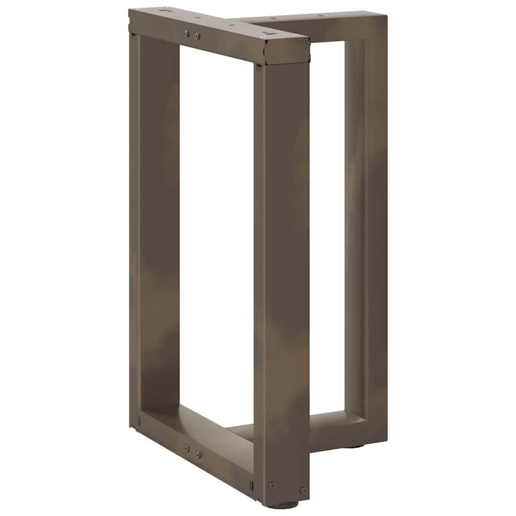 Pés de mesa de jantar em forma de t, 2 peças, preto, 50x35x(72-73) cm, aço