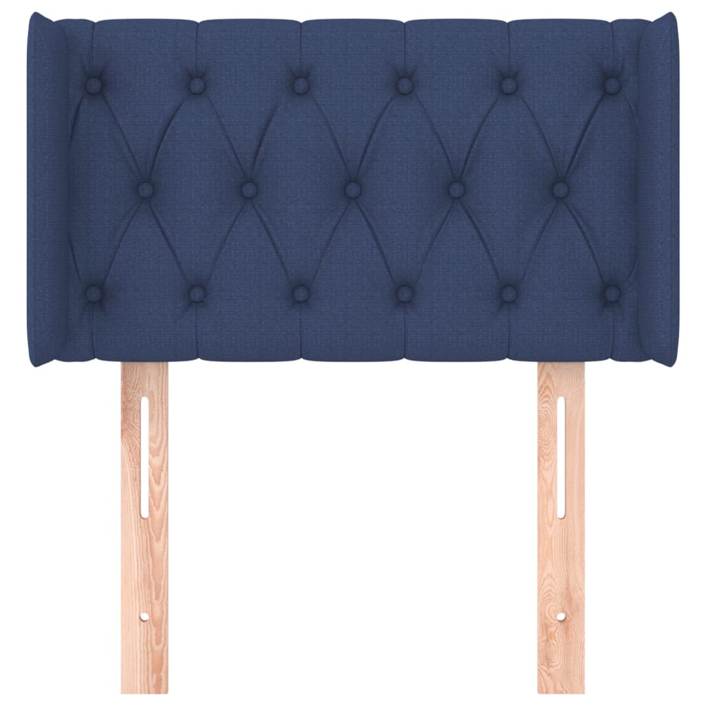 Cabeceira de cama c/ abas tecido 83x16x78/88 cm azul