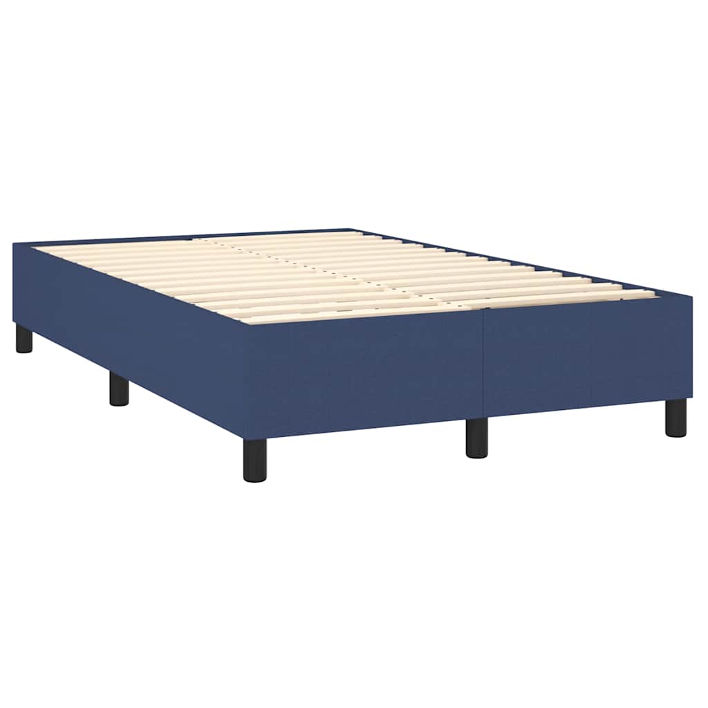 Estrutura de cama com molas 120x200 cm tecido azul