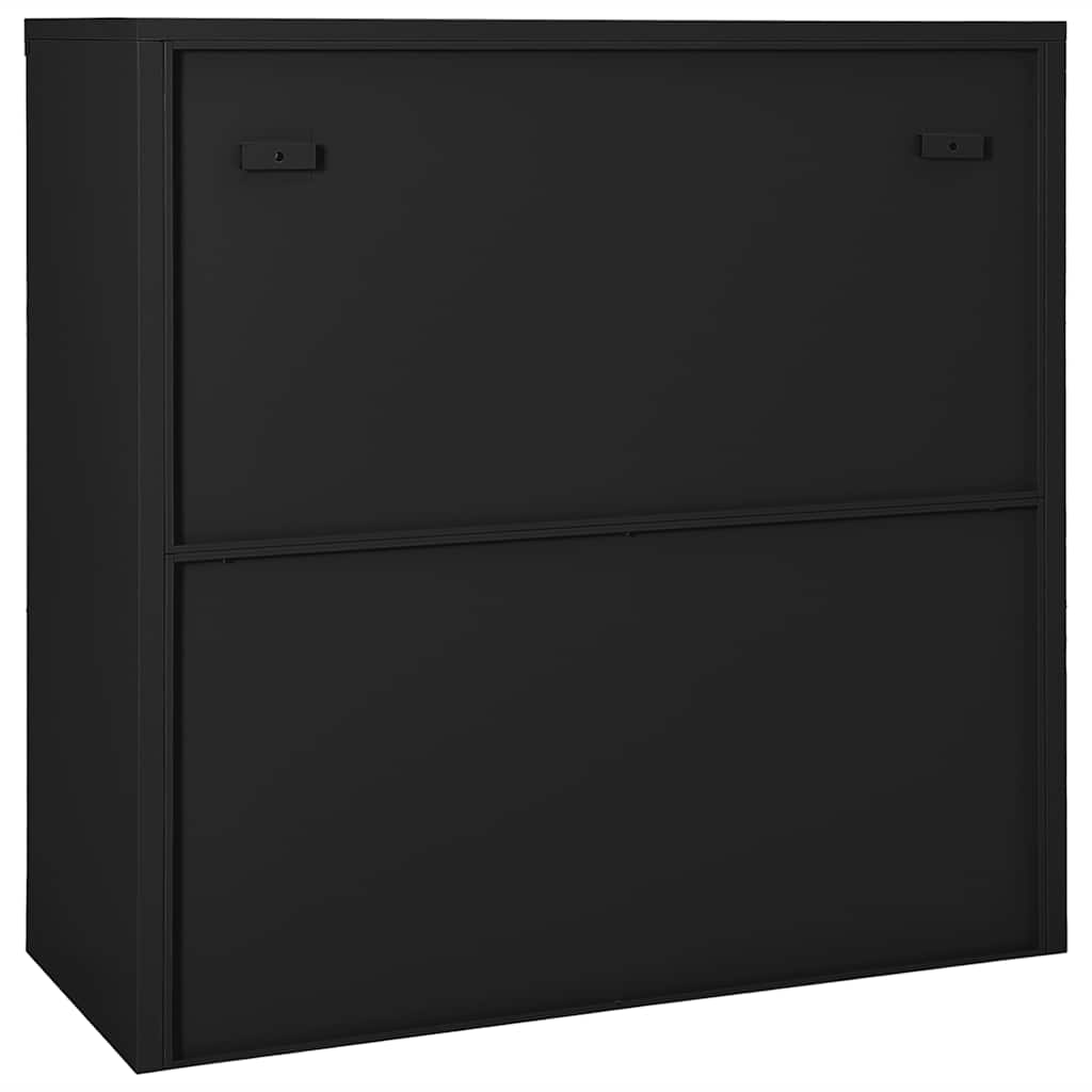 Armário com porta deslizante aço 90x40x90 cm antracite