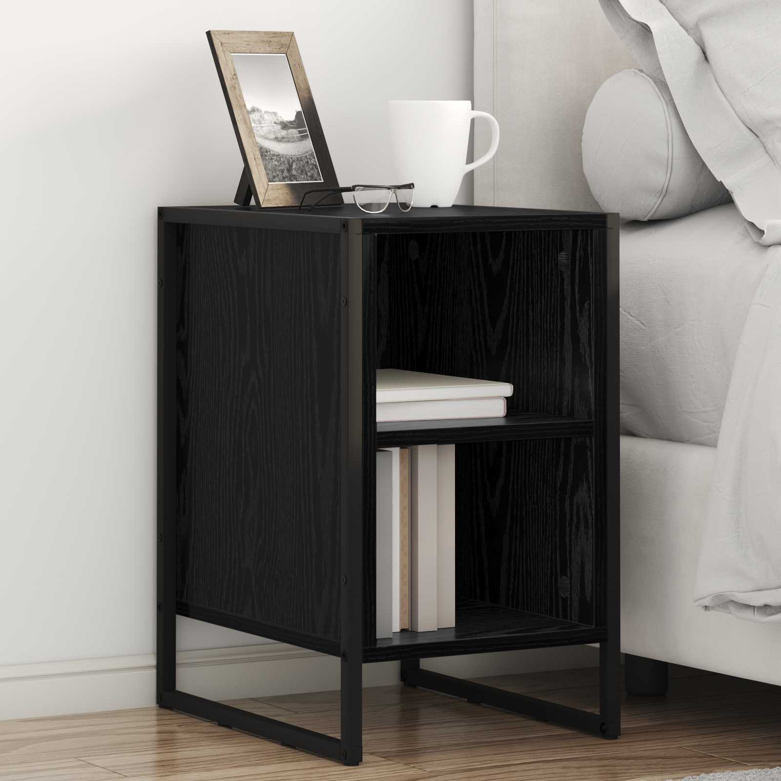 Mesa-de-cabeceira carvalho preto 39.5 x 30 x 50 cm