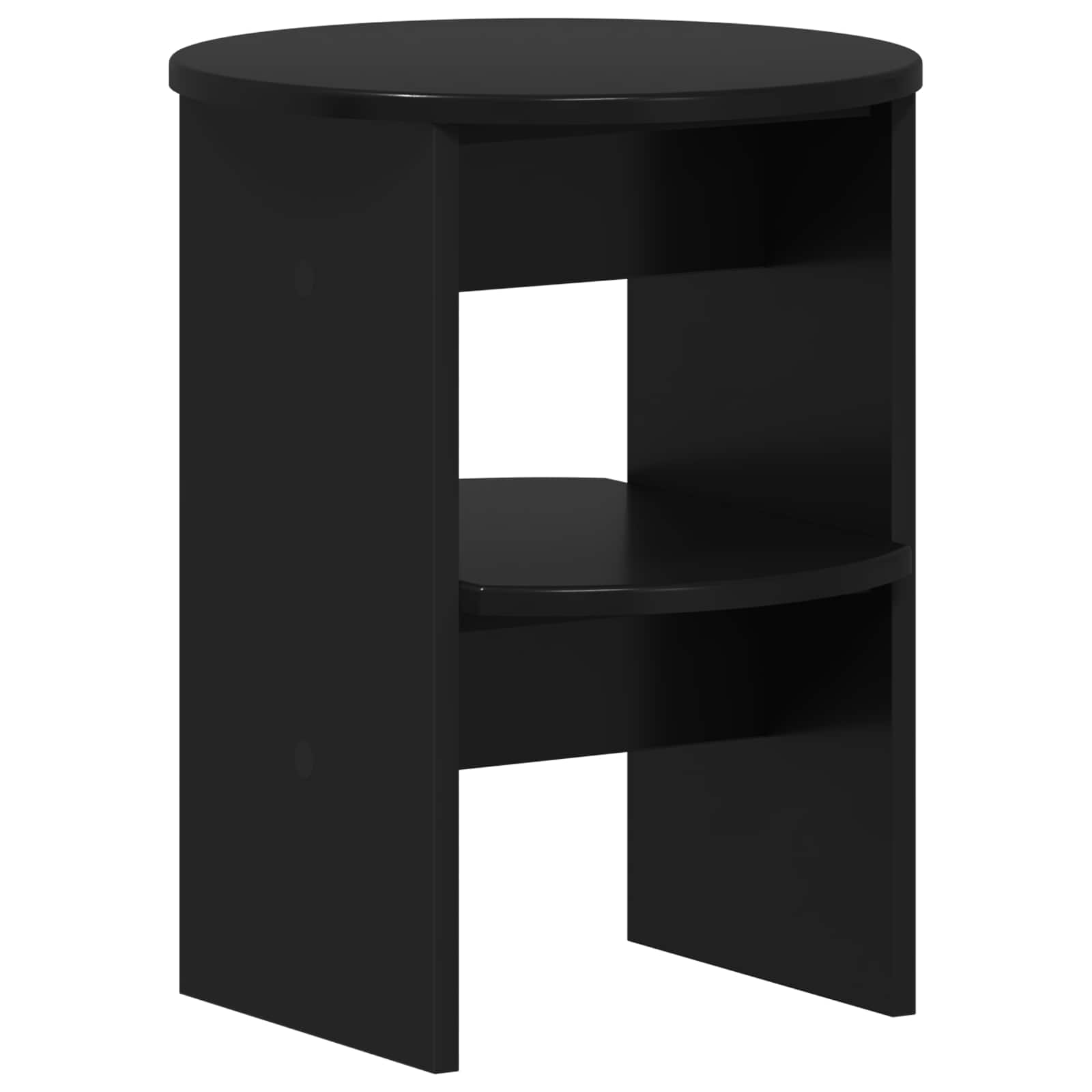 Armário lateral preto ø40 x 50 cm madeira engenheirada