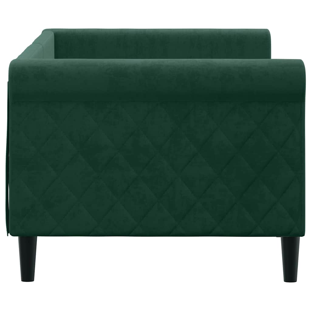 Sofá-cama 80x200 cm veludo verde-escuro