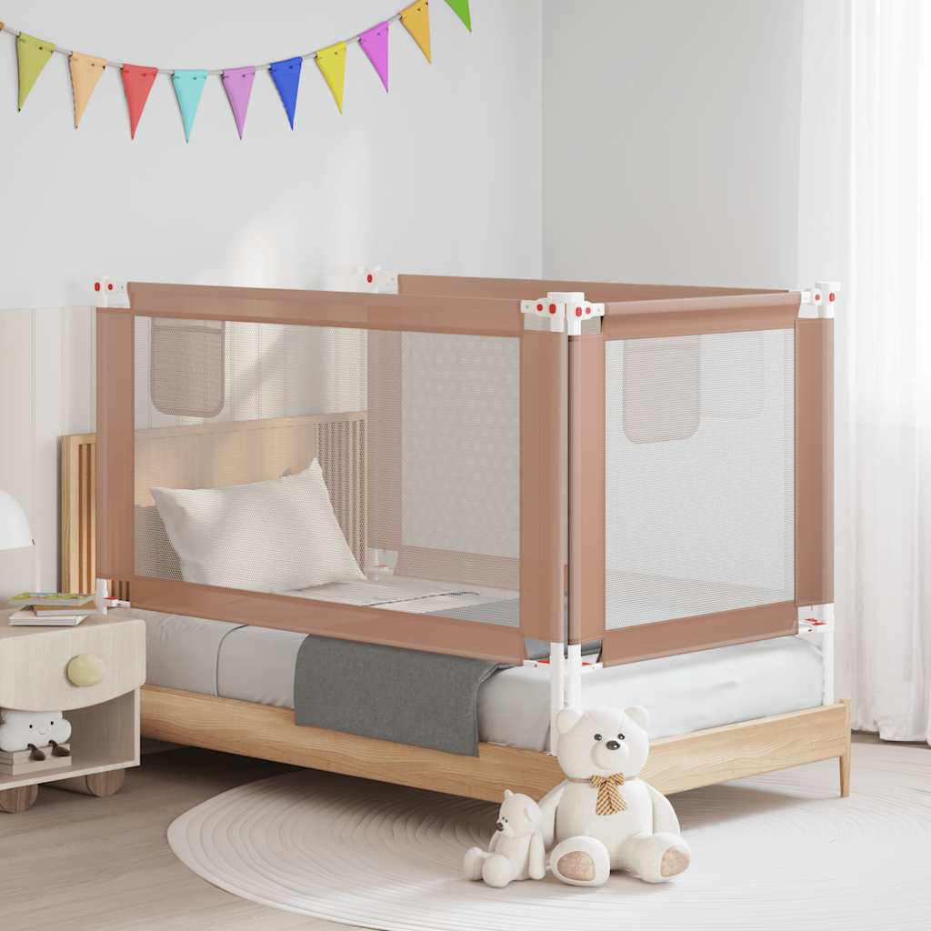 Barra segur. p/ cama infantil tecido 140x25cm cinza-acastanhado