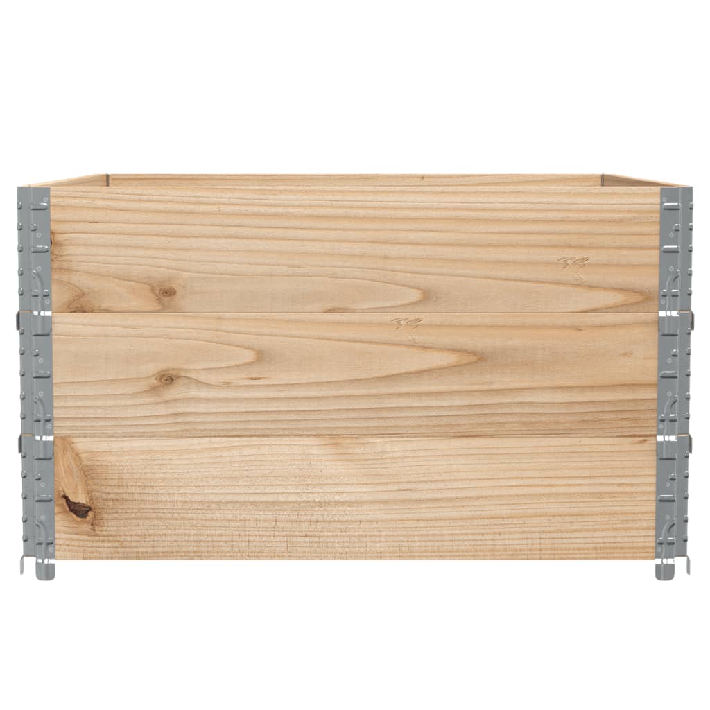 Colares para paletes 3 pcs 100x100 cm madeira de pinho maciça