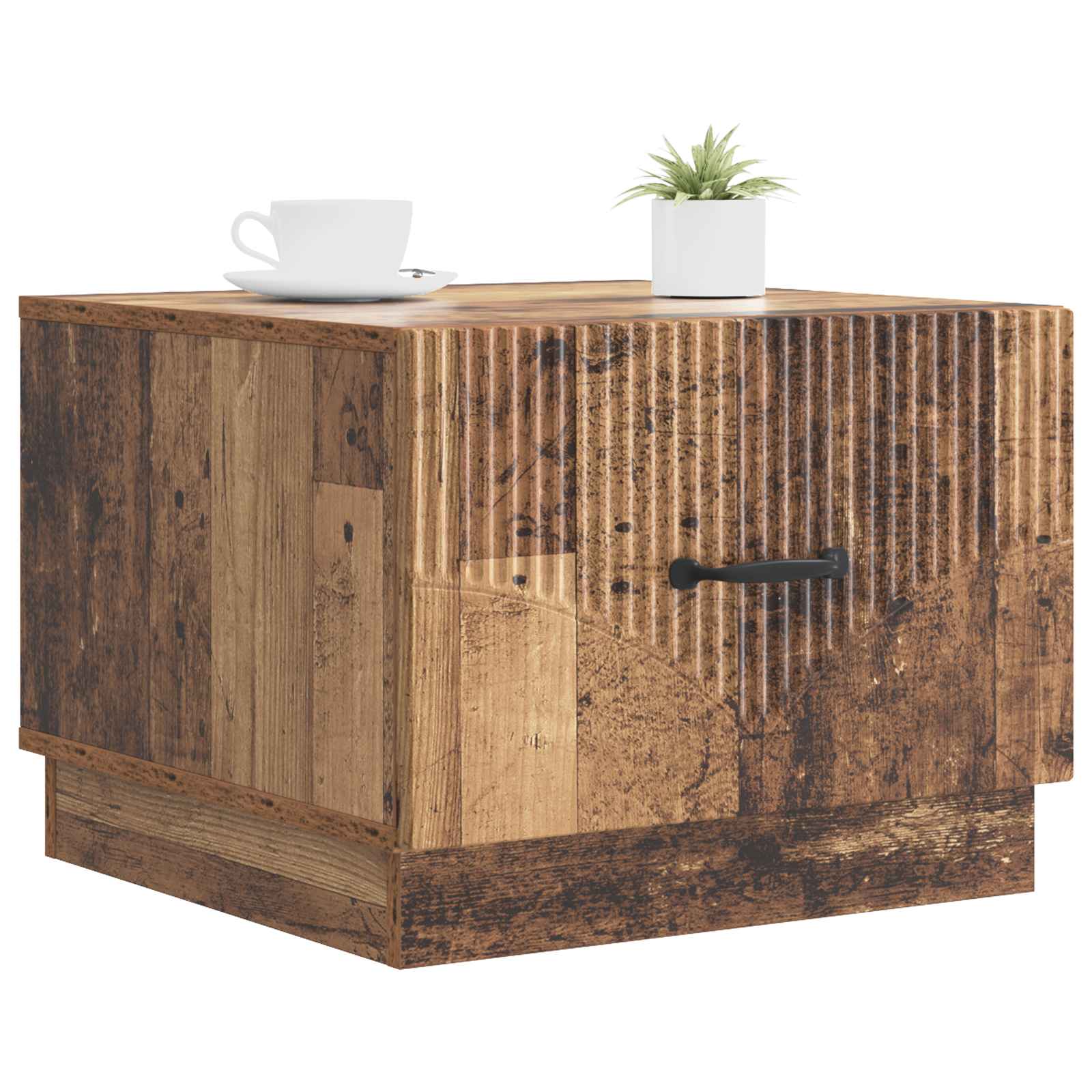 Mesa de centro com gaveta madeira antiga 49 x 50 x 37 cm