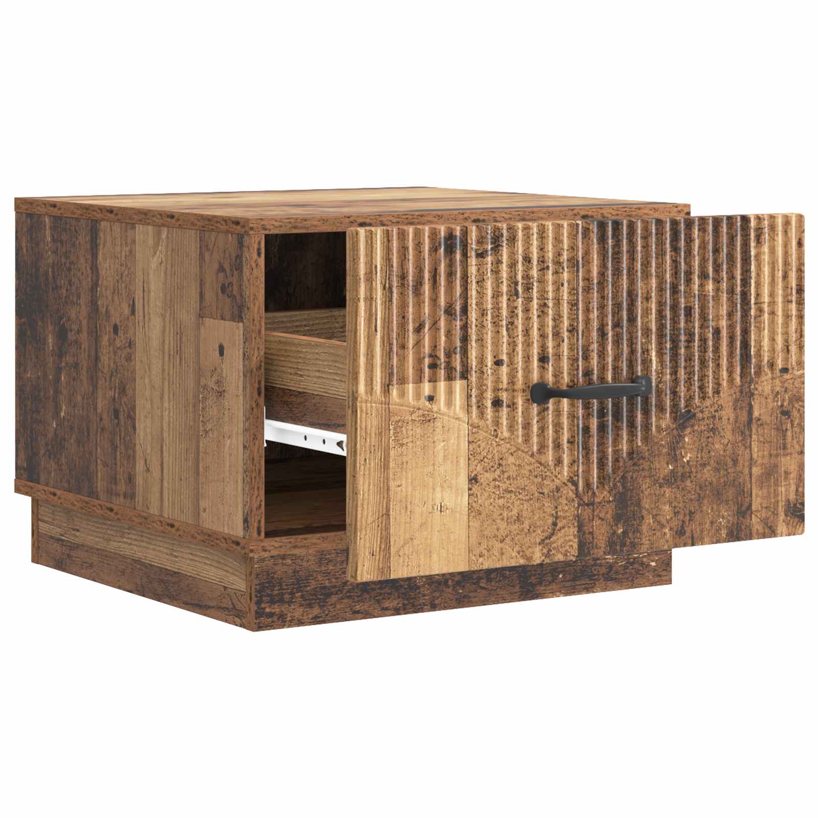 Mesa de centro com gaveta madeira antiga 49 x 50 x 37 cm