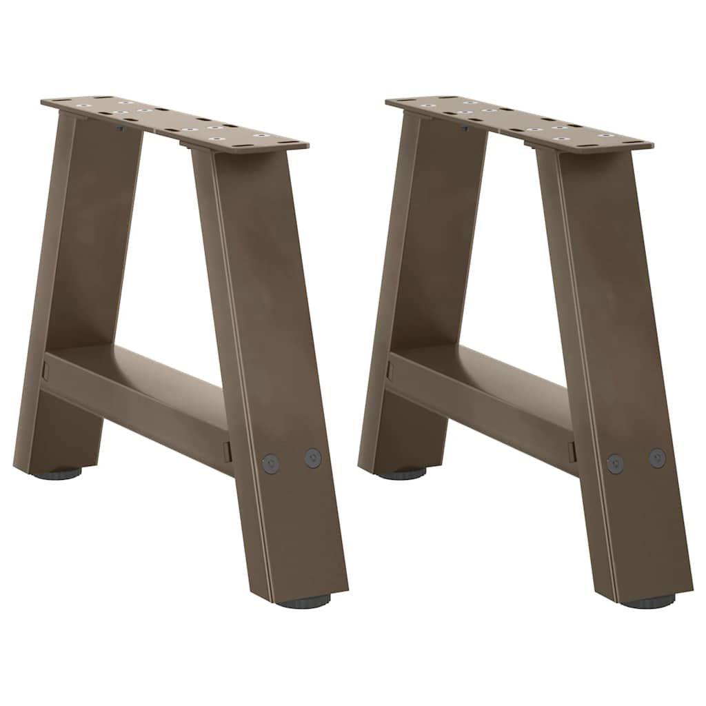 Pés para mesa de centro em formato a, 2 peças, 30x(30-31) cm, aço