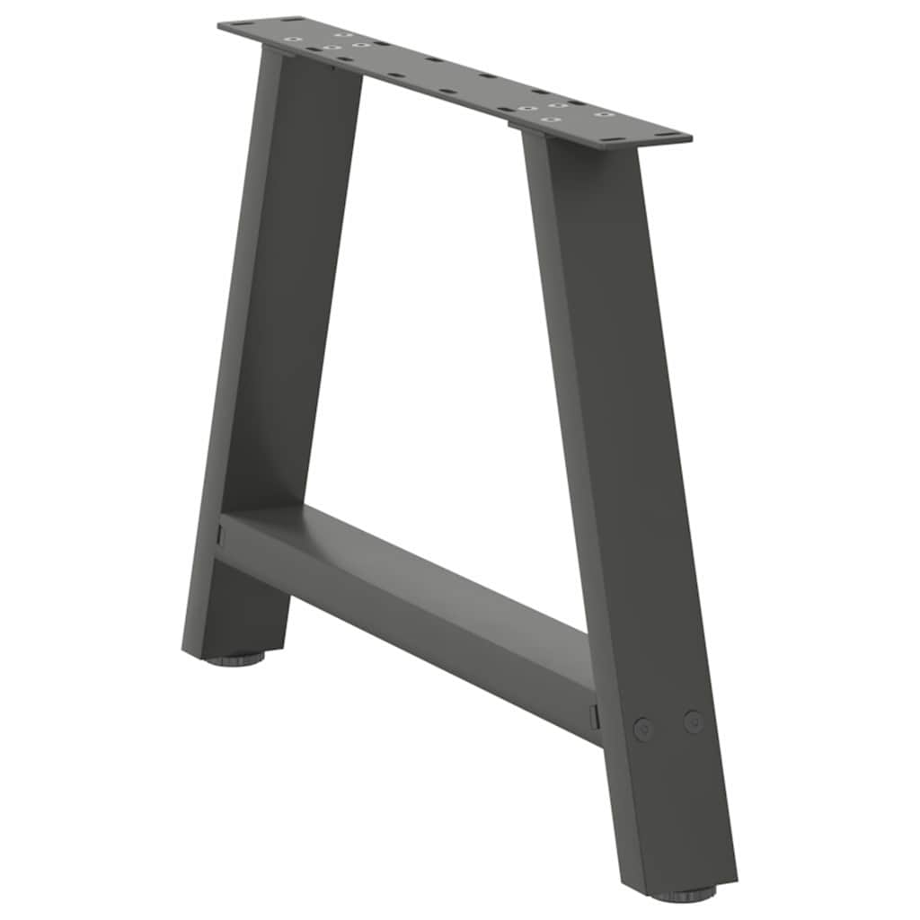 Pés para mesa de centro em formato a, 2 peças, antracite, 60x (42-43) cm, aço