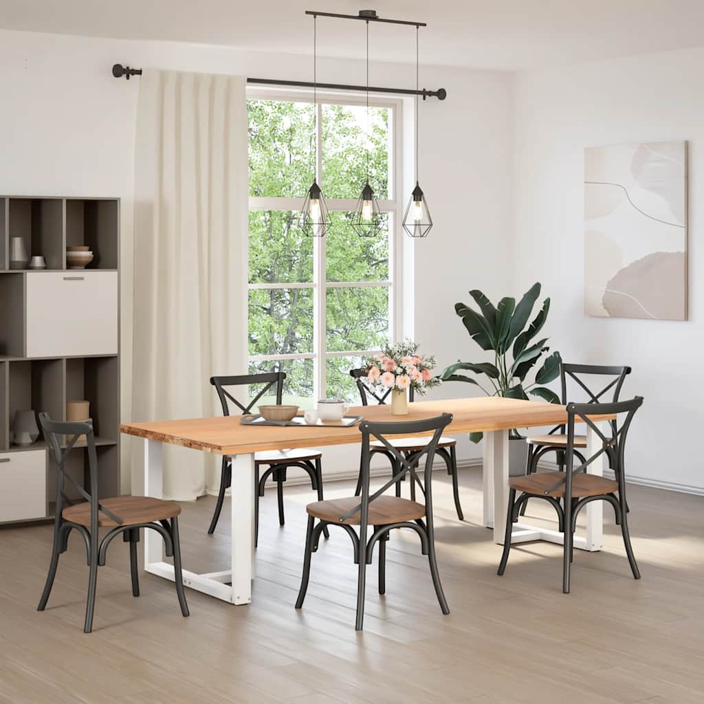 Pés para mesa de jantar em forma de t, 2 peças, branco, 90x35x(72-73) cm, aço